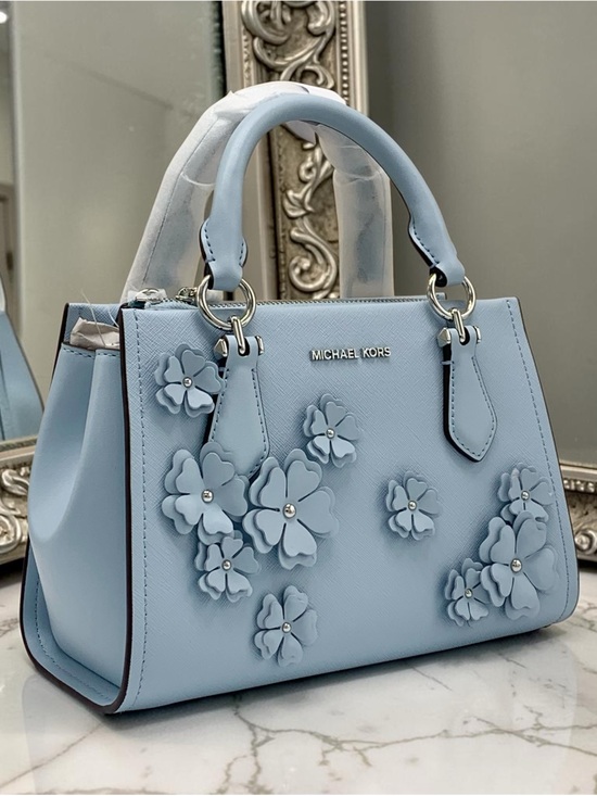 Michael Kors Handbags - Michael Kors Marilyn Small Embellished Satchel Pale Ocean color